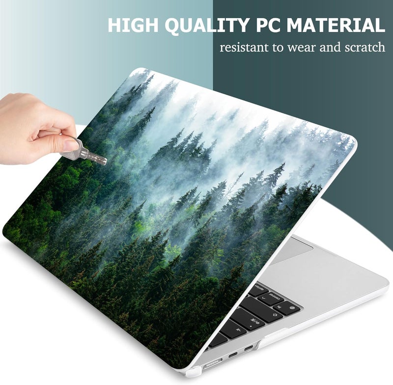 May Chen غطاء لجهاز MacBook Air 13.6 بوصة 2025 2024 2023 2022 إصدار: A3240 A3113 M3 A2681 M2، غطاء صلب بلاستيكي لجهاز MacBook Air 13.6" مع شاشة Retina يتناسب مع Touch ID، غابة - Image 4